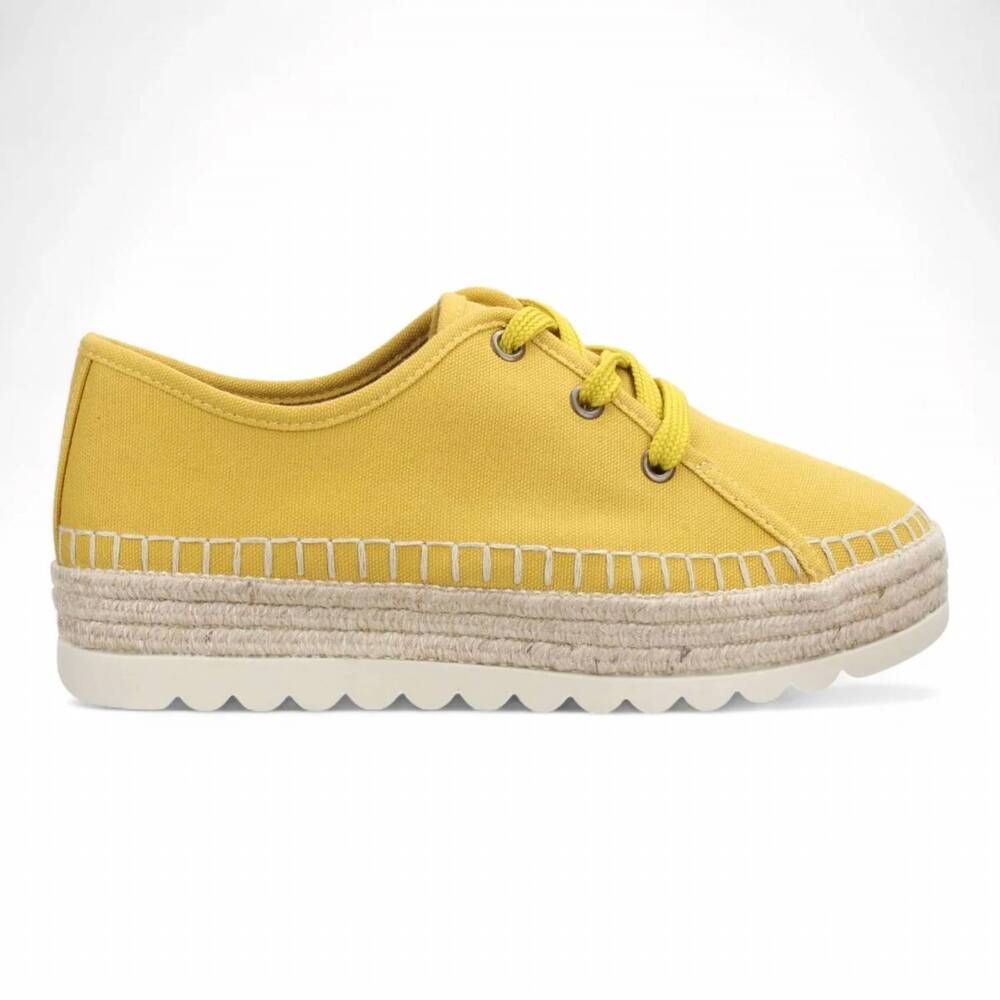 NEW LOVE RIO women's brenda canvas sneaker in yellow